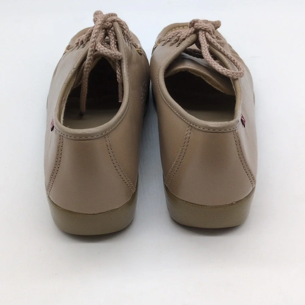 Naturalizer Shoes Womens Beige 8 Leather Oxfords Handsewn Walking Comfort